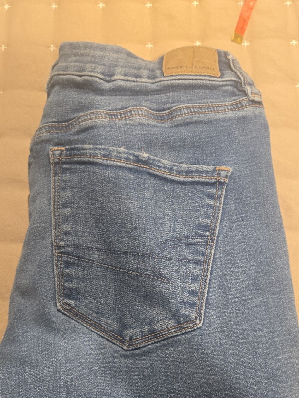 American Eagle High Rise Skinny Kick Blue Jeans - Classic Finish Size 8